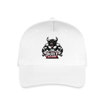 Bodybuilder /  Minotaurus / Built not born         - Kinder Bio Basecap - Weiß - Vorne