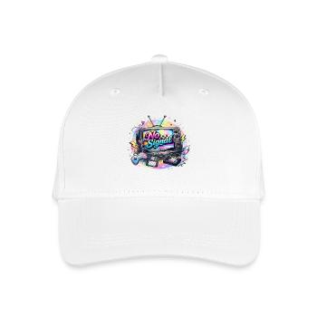 Retro Signal Rainbow TV T-Shirt Logo - Organic Kids’ Baseball Cap - white - Front