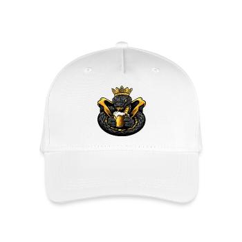 Snake Cobra Beer King - Organic Kids’ Baseball Cap - white - Front