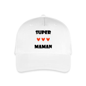 SUPER MOM. HEART. I LOVE MOM. MAMMA. PARTY - Organic Kids’ Baseball Cap - white - Front