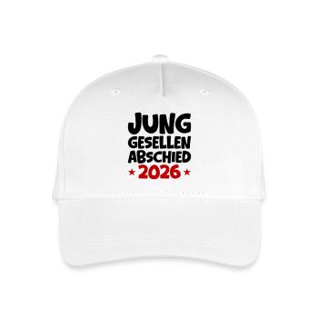 Junggesellenabschied 2026 - Kinder Bio Basecap - Weiß - Vorne