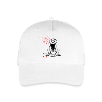 Sehnsucht nach Sonne - Kinder Bio Basecap - Weiß - Vorne