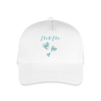 T-shirt cadeau mignon d’amour des cœurs de maman - Casquette de baseball bio Enfant - blanc - Devant
