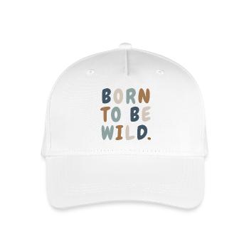 Sweat minimaliste mignon Born Wild Boho - Casquette de baseball bio Enfant - blanc - Devant