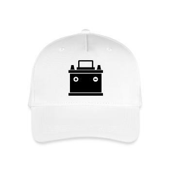 Autobatterie - Kinder Bio Basecap - Weiß - Vorne