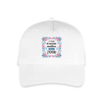 anniv femme humour 2006 18 ans - Casquette de baseball bio Enfant - blanc - Devant
