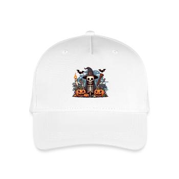Mr. Bone Gruseliges Halloween 4 - Kinder Bio Basecap - Weiß - Vorne