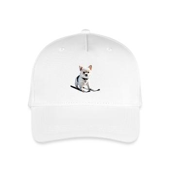 Ski Dog - Kinder Bio Basecap - Weiß - Vorne