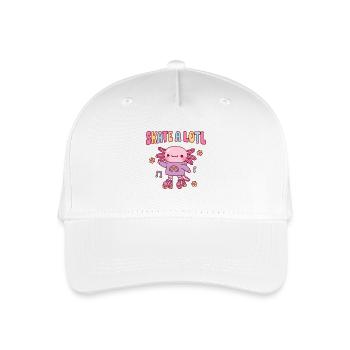 Mignon axolotl avec patins à roulettes patiner un jeu de mots - Casquette de baseball bio Enfant - blanc - Devant