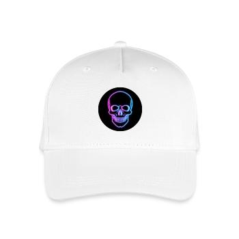 Neon Skull - Organic Kids’ Baseball Cap - white - Front