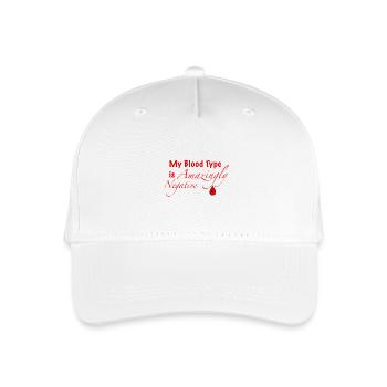 Blood Type A- - Organic Kids’ Baseball Cap - white - Front