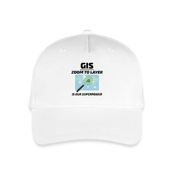 GIS Zoom to Layer Mapping Geospatial Tech - Kinder Bio Basecap - Weiß - Vorne