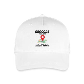 Géocodage Échec Adresse Format SIG Humour - Casquette de baseball bio Enfant - blanc - Devant