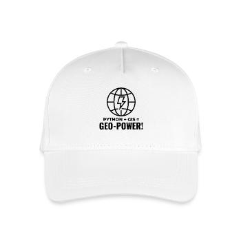 Python GIS Geo-Power Programmierung Geospatial - Kinder Bio Basecap - Weiß - Vorne