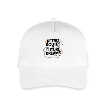 Retro Routes Future Dreams Compass Map - Organic Kids’ Baseball Cap - white - Front