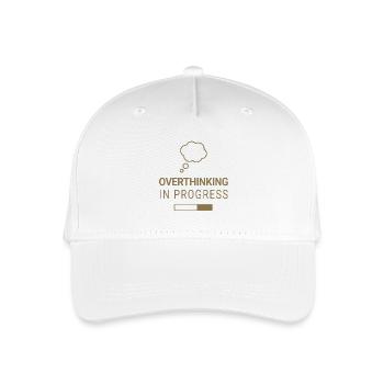 Overthinking in progress - Organic Kids’ Baseball Cap - white - Front