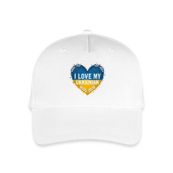 J’aime mon partenaire ukrainien - Casquette de baseball bio Enfant - blanc - Devant