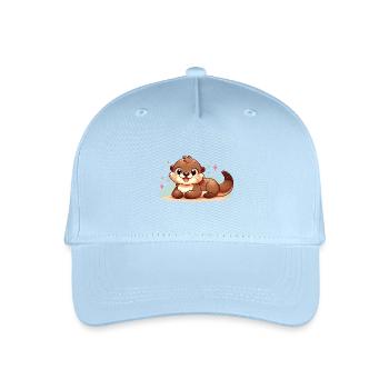 loutre 7 - Casquette de baseball bio Enfant - bleu clair - Devant
