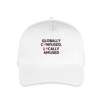 Global verwirrt lokal amüsiert GIS-Geographie - Kinder Bio Basecap - Weiß - Vorne