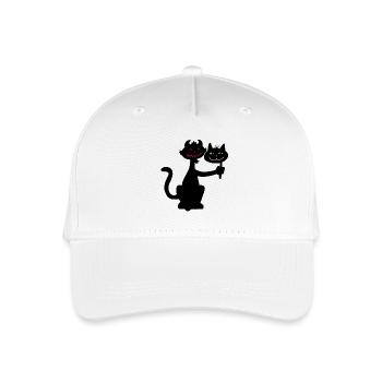 Chat noir et démon - Casquette de baseball bio Enfant - blanc - Devant