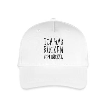 Ich hab Rücken vom Bücken - Kinder Bio Basecap - Weiß - Vorne