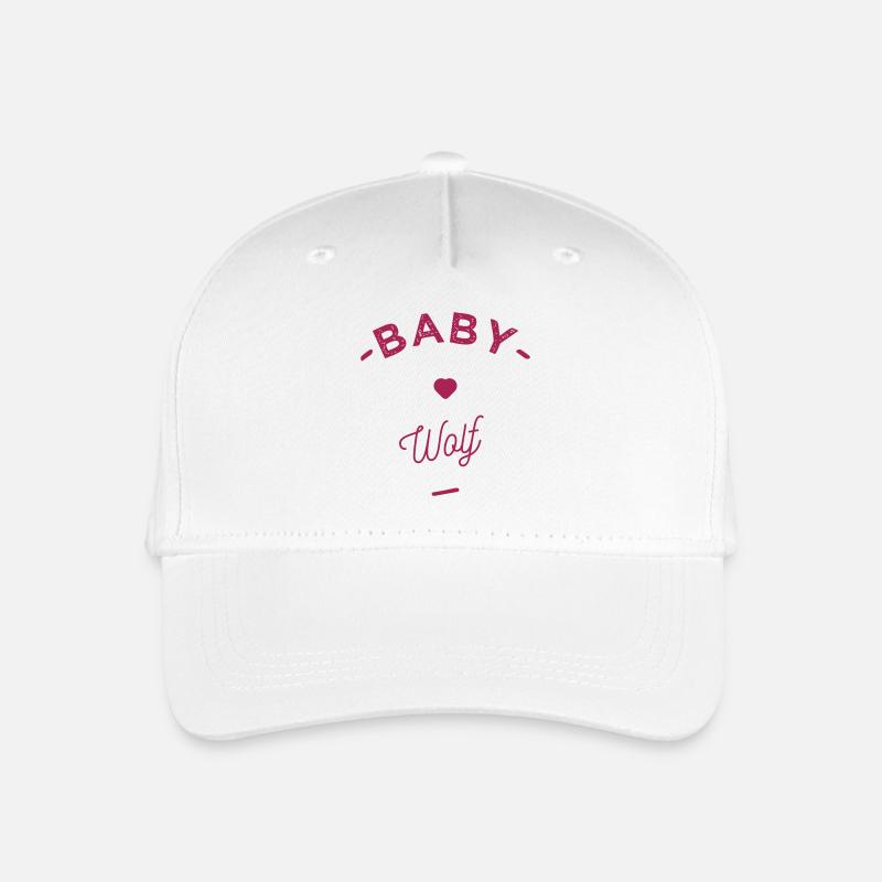 Baby wolf- - Kinder Bio Basecap - Weiß