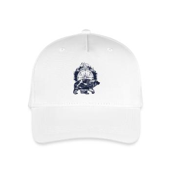 Bear and compass wildlife - Organic Kids’ Baseball Cap - white - Front