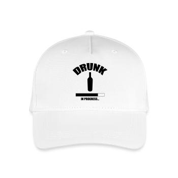 Drunk in progress... - Organic Kids’ Baseball Cap - white - Front