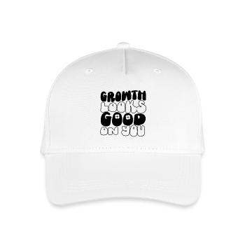 Growth Looks Good On You - Organic Kids’ Baseball Cap - white - Front