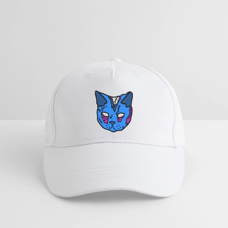 Masque de chat bleu patchwork Casquette de baseball bio Enfant