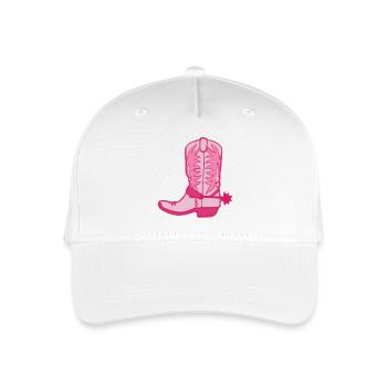 Boot 2 - Organic Kids’ Baseball Cap - white - Front