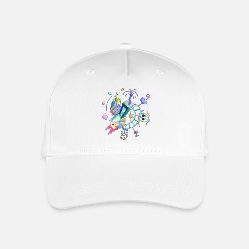 Fantasie - Welt für Kinder - Kinder Bio Basecap - Weiß