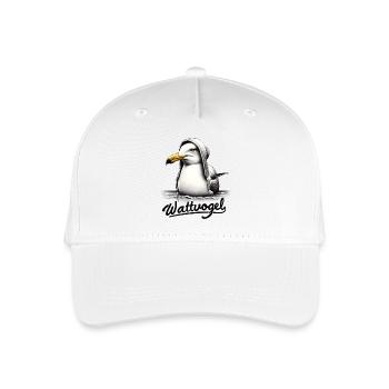 Wattvogel Coole Möwe mit Kapuze - Kinder Bio Basecap - Weiß - Vorne