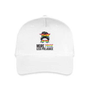 LGBT Pride Month - More Pride Less Prejudice - Organic Kids’ Baseball Cap - white - Front