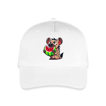 Hyène mignonne avec des fruits de dessin animé de pastèque d’été - Casquette de baseball bio Enfant - blanc - Devant