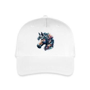 Pferd - Kinder Bio Basecap - Weiß - Vorne