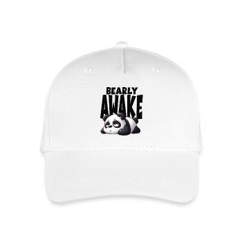 Pandabär wach - Kinder Bio Basecap - Weiß - Vorne