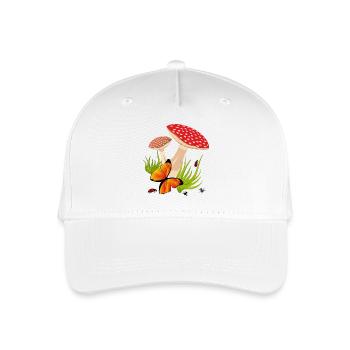 Toadstools, Butterfly - Organic Kids’ Baseball Cap - white - Front