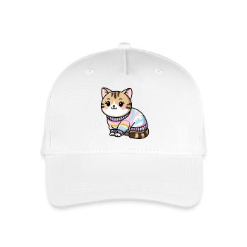 Pull douillet chat - Casquette de baseball bio Enfant - blanc - Devant
