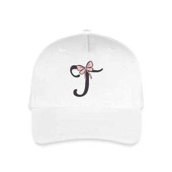 Ruban Lettre T Initiale - Casquette de baseball bio Enfant - blanc - Devant