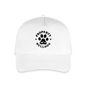 Property of a Bulldog - Organic Kids’ Baseball Cap - white - Front