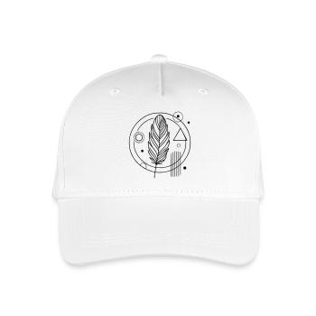 Boho & Zen – L’art élégant de la plume pour les amoureux de la nature - Casquette de baseball bio Enfant - blanc - Devant