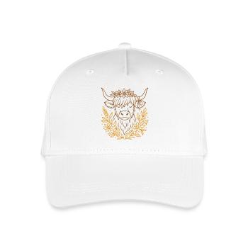 Highland Cow - Highland Rind - Landleben - Kinder Bio Basecap - Weiß - Vorne