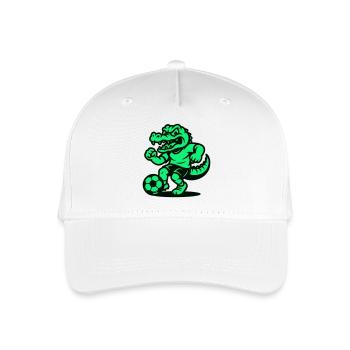 Fußball Kroko - Kinder Bio Basecap - Weiß - Vorne