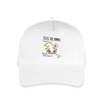 seize the moment - Organic Kids’ Baseball Cap - white - Front
