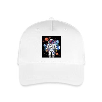 Space astronaut with planetary cosmos - Organic Kids’ Baseball Cap - white - Front
