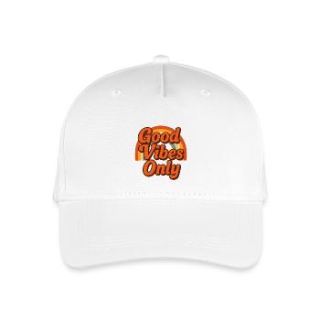 "Gute Vibes" Only Retro Rainbow - Organic Kids’ Baseball Cap - white - Front