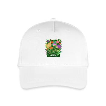 Saison des fleurs - Conception de la nature fleurie colorée - Casquette de baseball bio Enfant - blanc - Devant