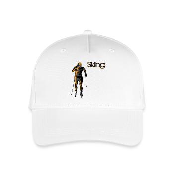 Cross-country skiing - Organic Kids’ Baseball Cap - white - Front