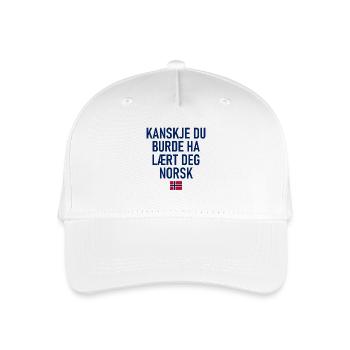 Kanskje Du Burde Ha Laert Deg Norsk - Norway Norge - Organic Kids’ Baseball Cap - white - Front
